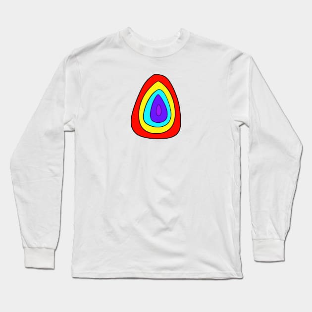 Rainbow Easter Egg Long Sleeve T-Shirt by VazMas Design